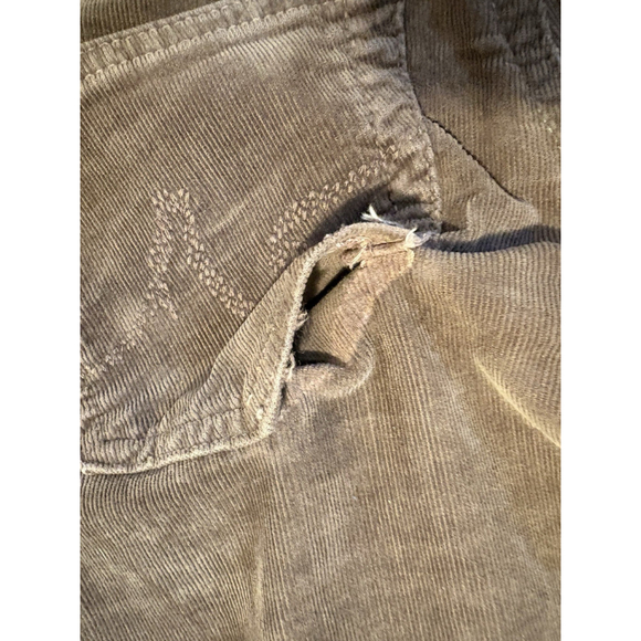 AG ANGEL Brown Corduroy Jeans Womens 26 Y2K Low Rise 90s Grunge Indie Sleaze - Picture 11 of 13